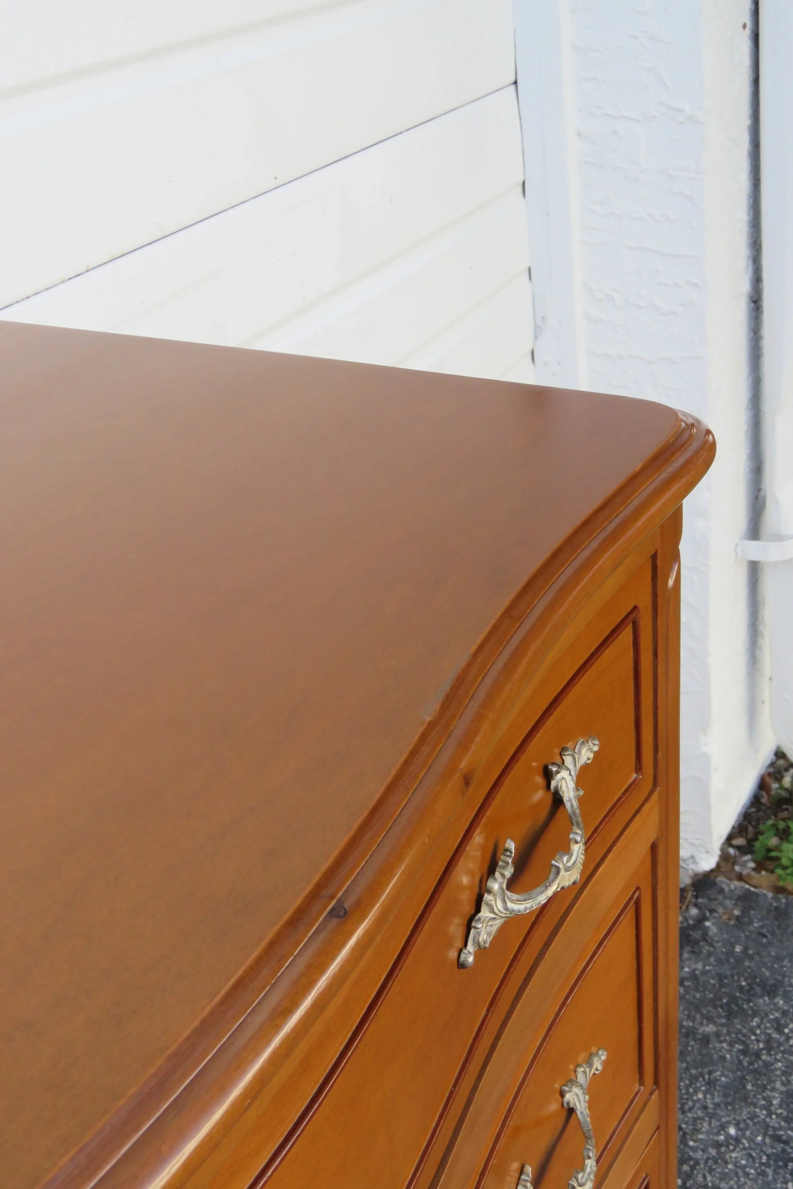French Cherry Serpentine Front Chest of Drawers by Drexel Furniture - 5