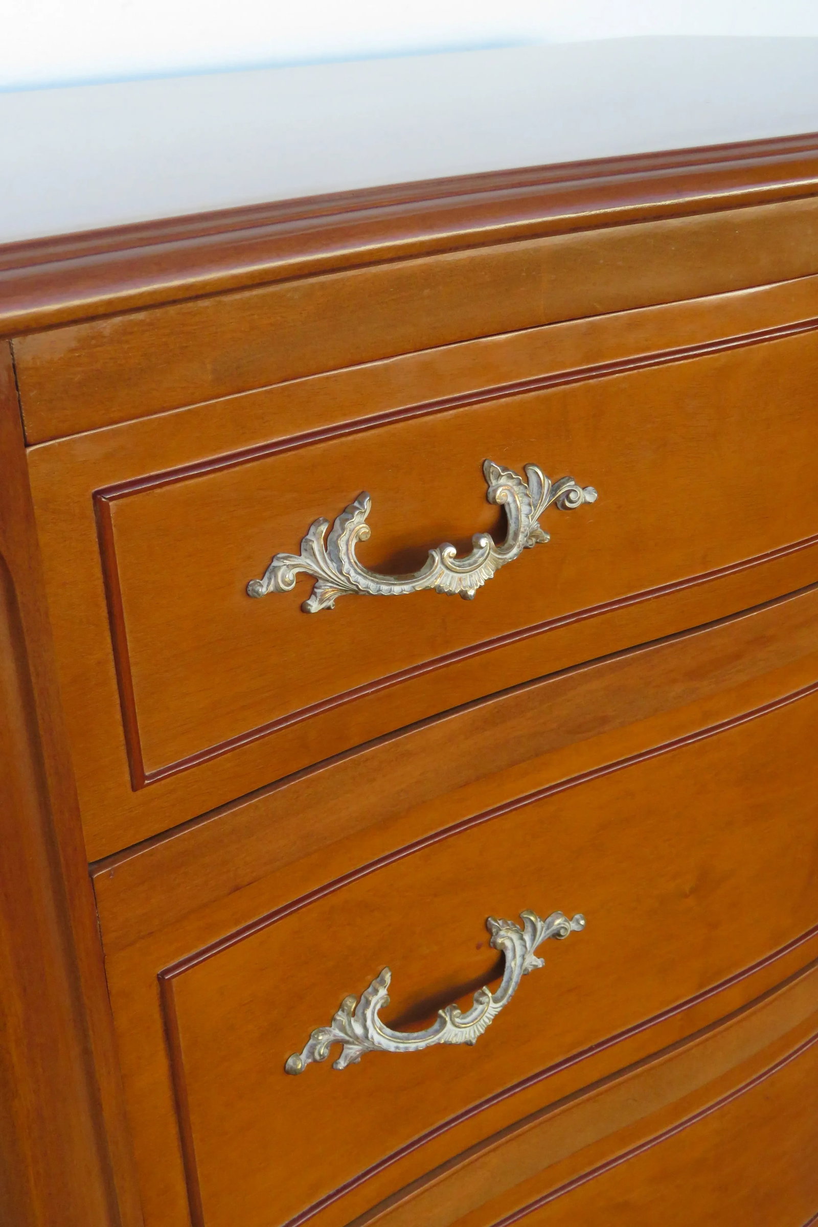 French Cherry Serpentine Front Chest of Drawers by Drexel Furniture - 6