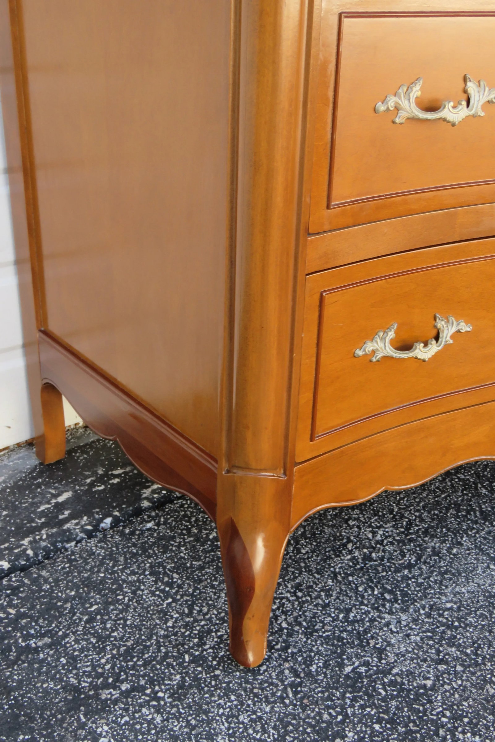 French Cherry Serpentine Front Chest of Drawers by Drexel Furniture - 8