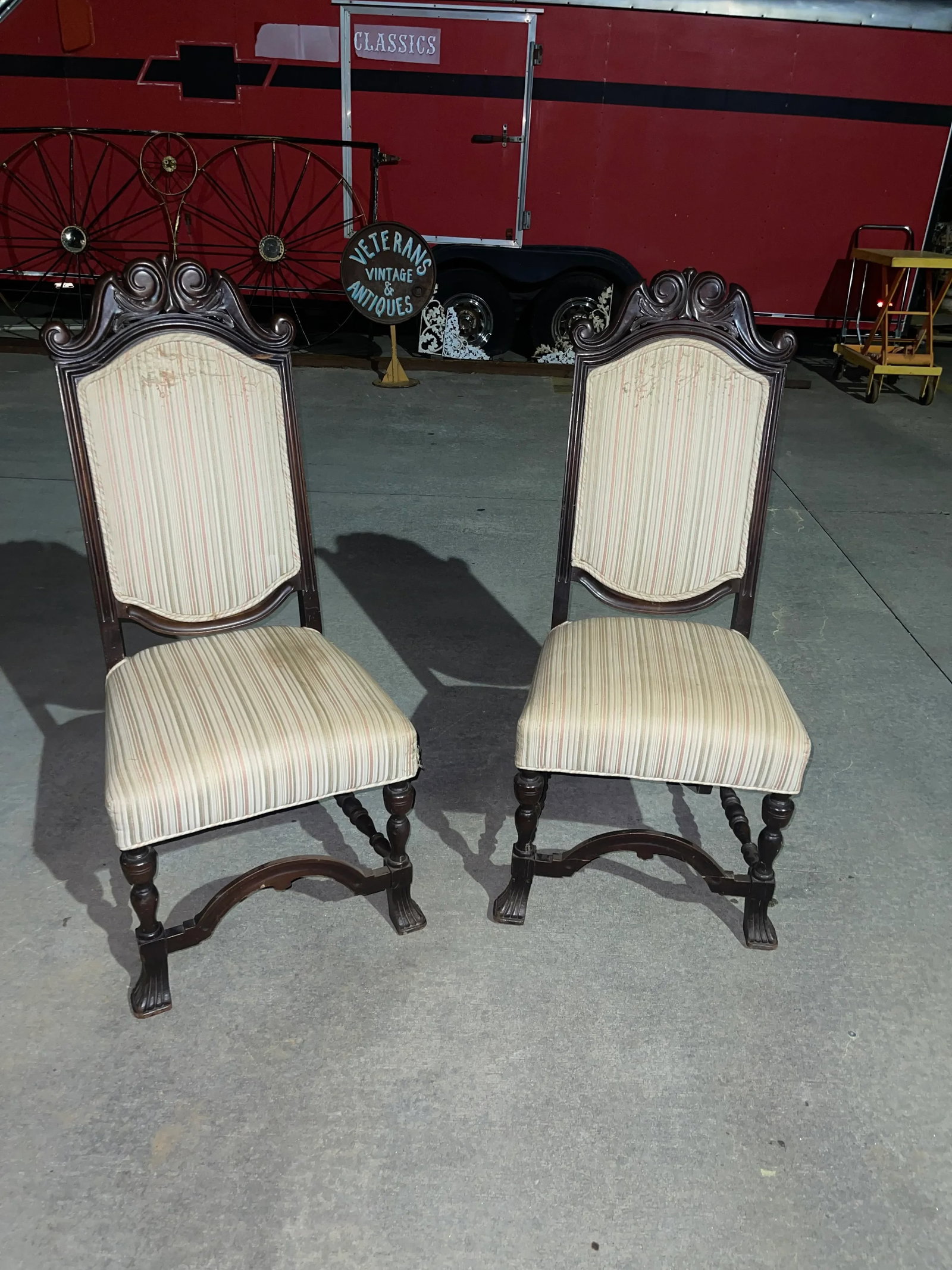 Late 19th Century Antique Chairs - a Pair - 9