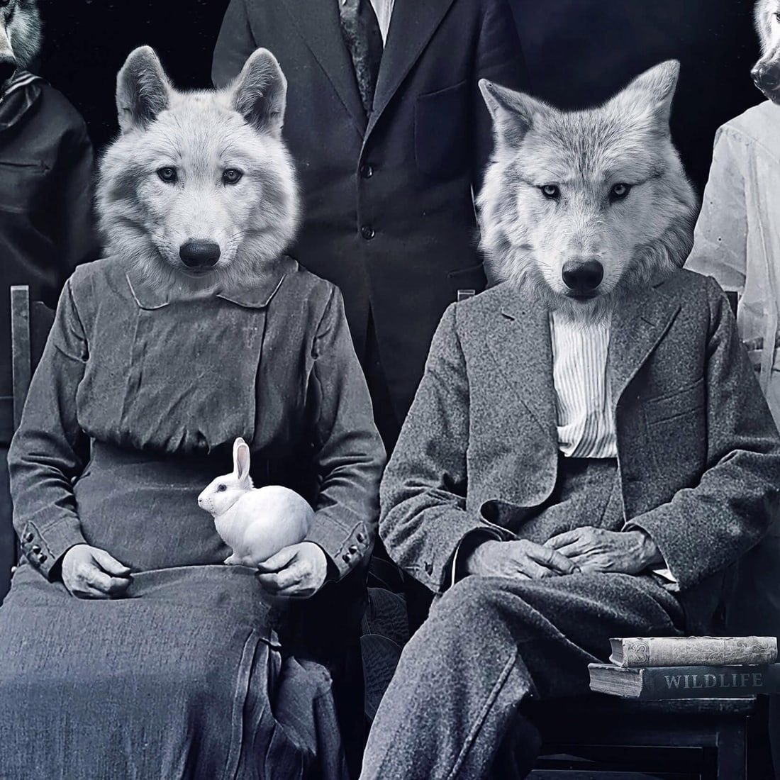 Never Forget the Forest - Wolves by Marcin and Kate Owczarek | Digital Art of people with wolf heads - 4