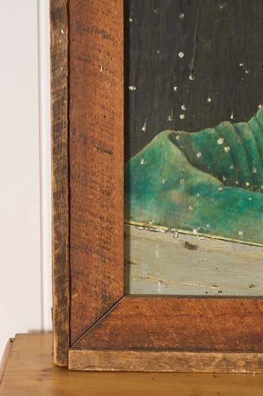 1980s Signed Oil on Canvas of 'Old Albert' With Coors Beer Sign (D. 1983) | in Handmade Oak Frame - 8
