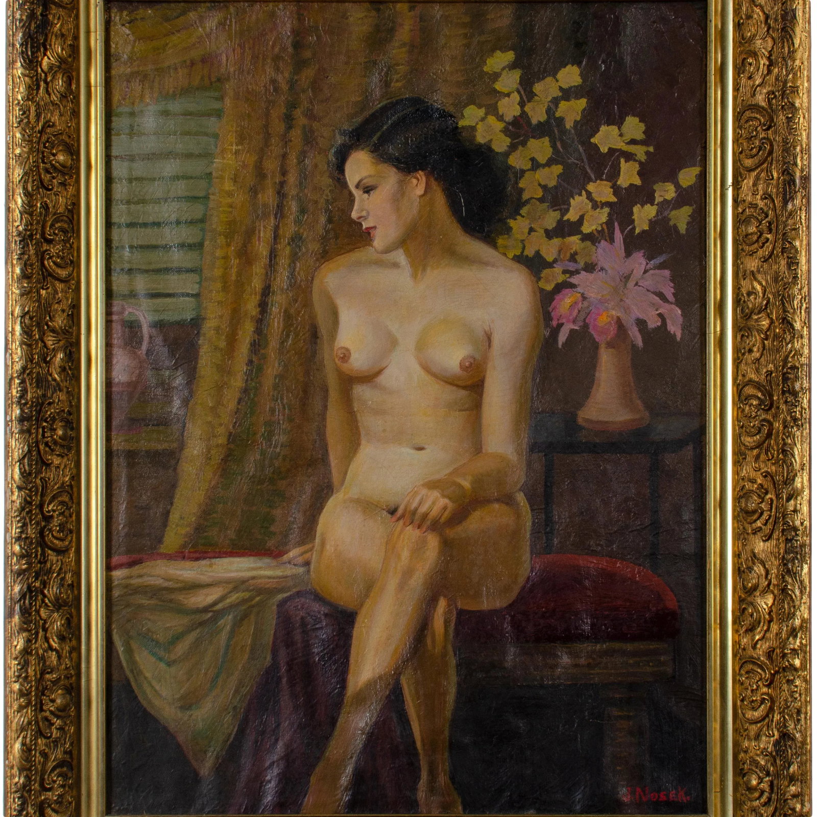Jan Nosek Nude Painting, C. Mid-20th Century - 2