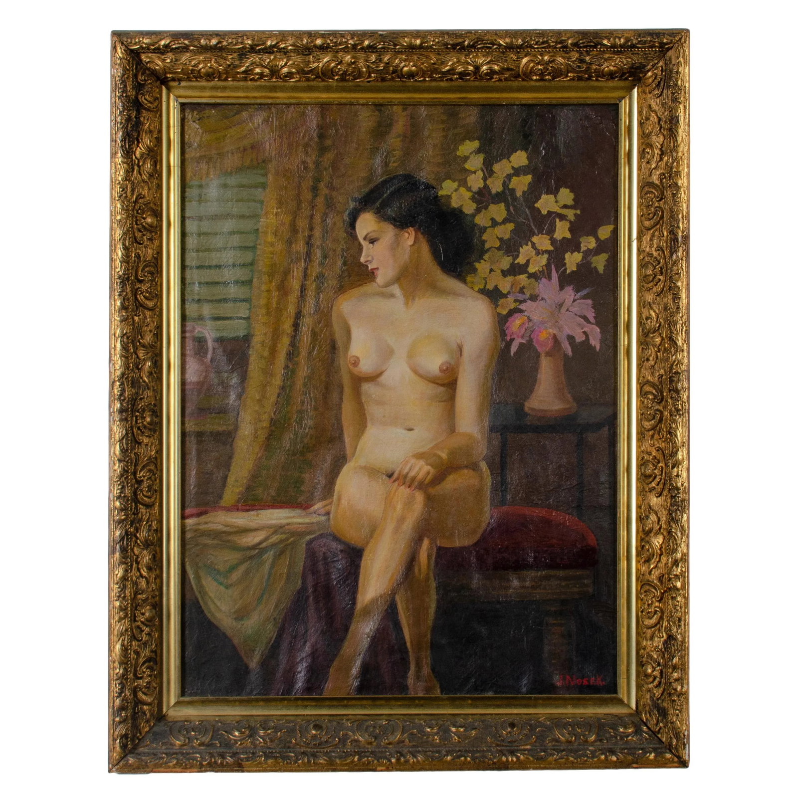 Jan Nosek Nude Painting, C. Mid-20th Century - 8