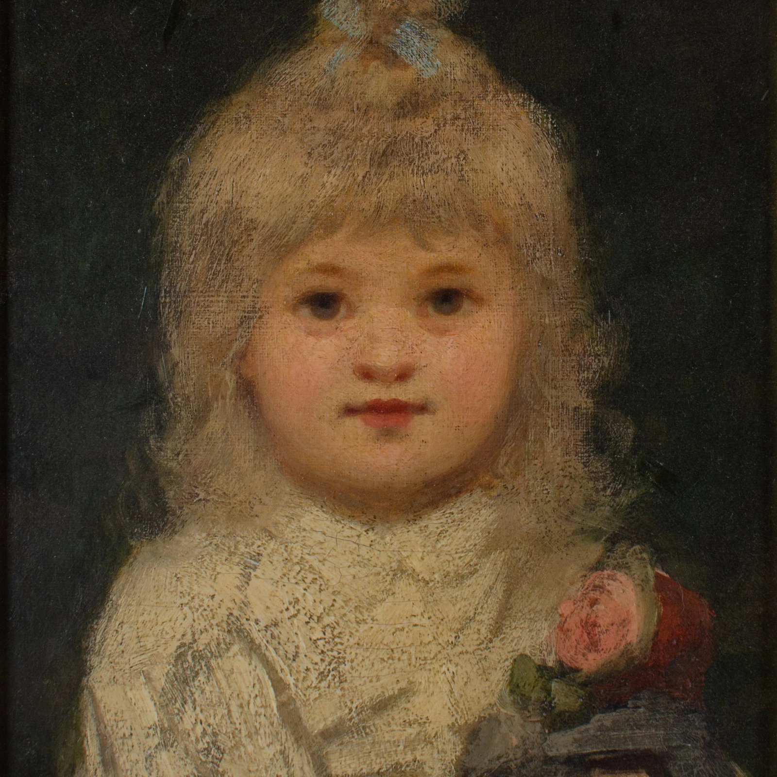 Girl With Doll Portrait Painting, 19th Century - 4