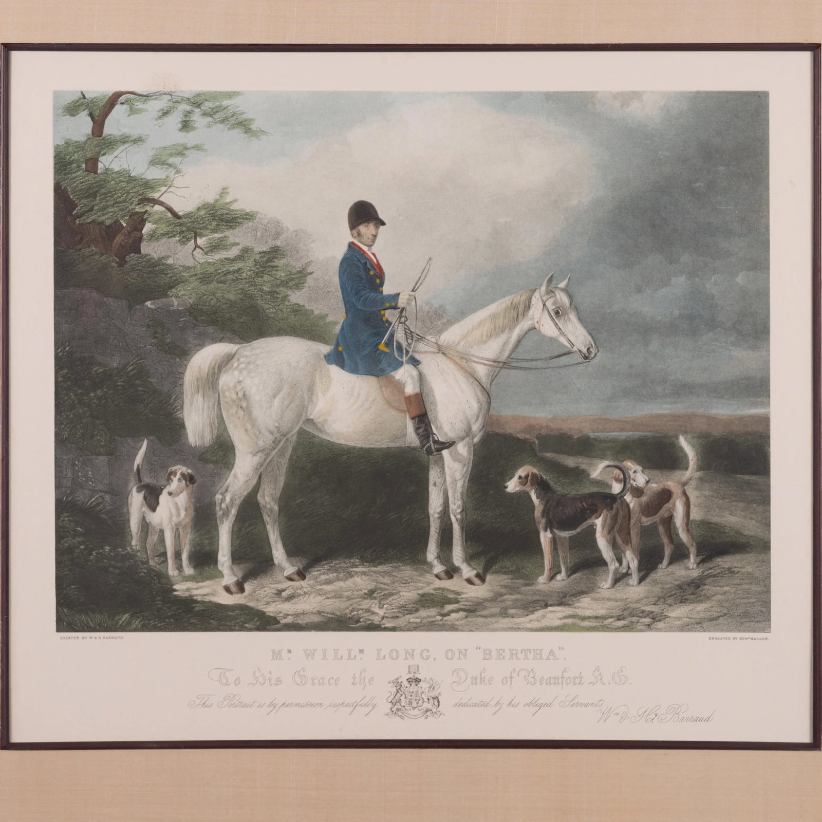 Mr. William Long on Bertha Fox Hunt Engraving by Edward Hacker - 2