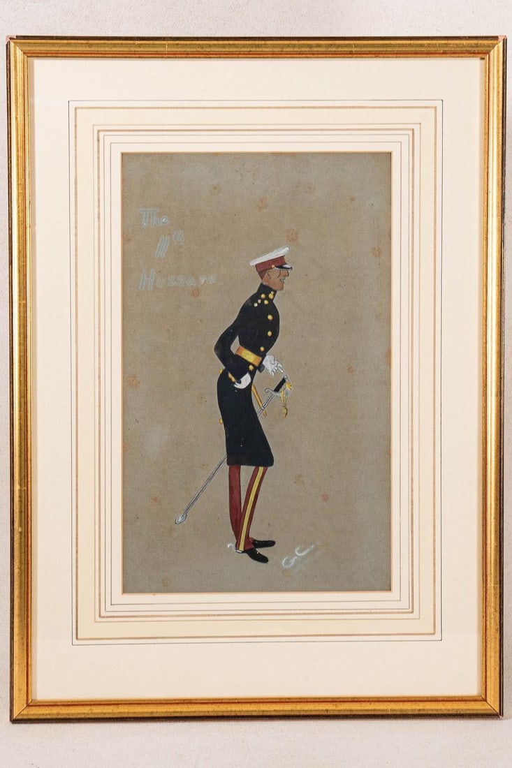 Amusing Military Original Watercolor | Signed (C. 1923) - 2