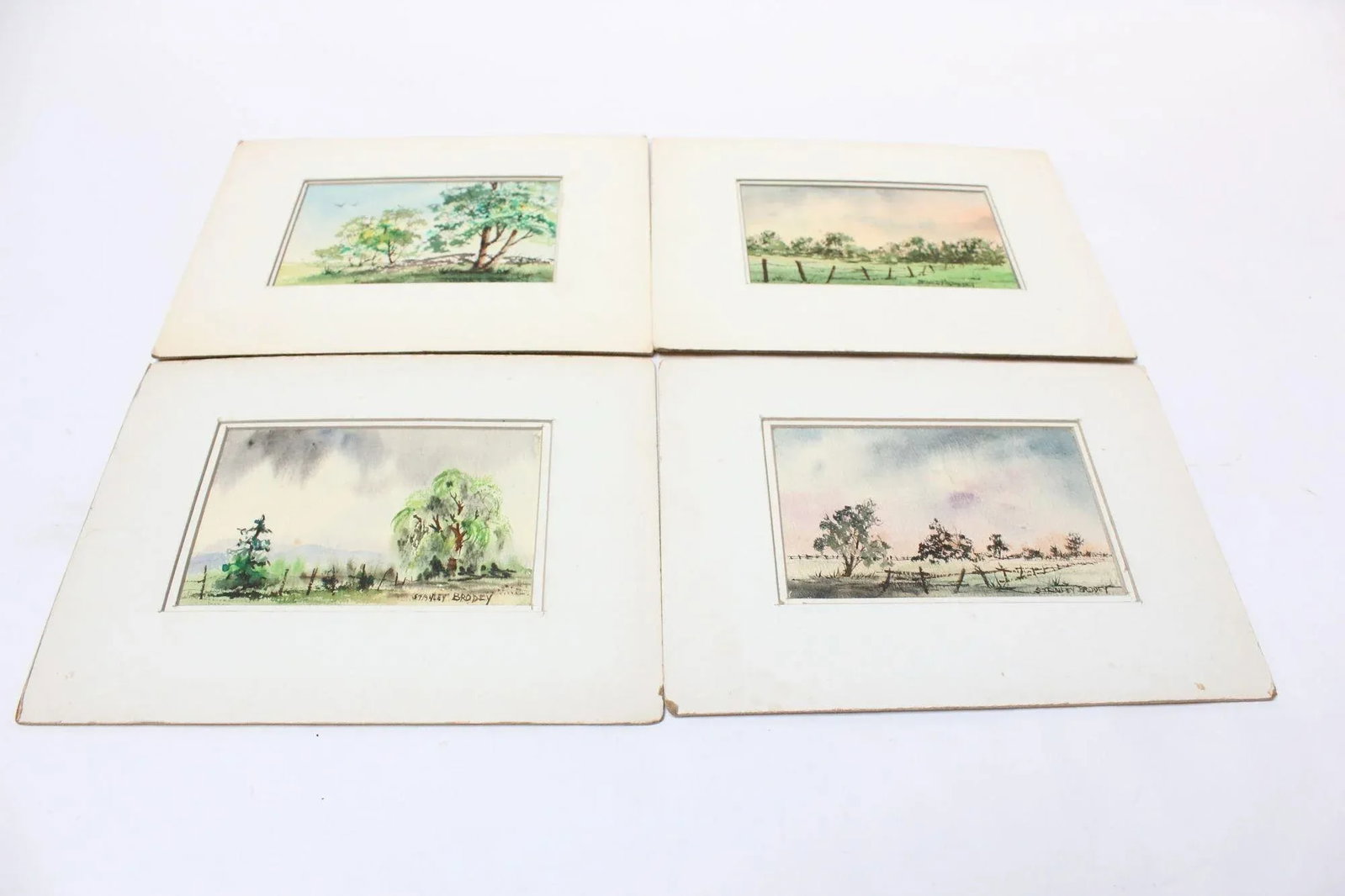 Grouping of Plein-Air Watercolors by Stanley C. Brodey - 2