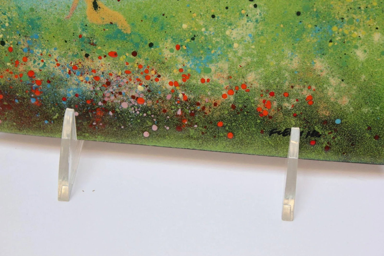 Mid-Century Enamel on Copper Landscape Painting/Plaque by Fleming - 6