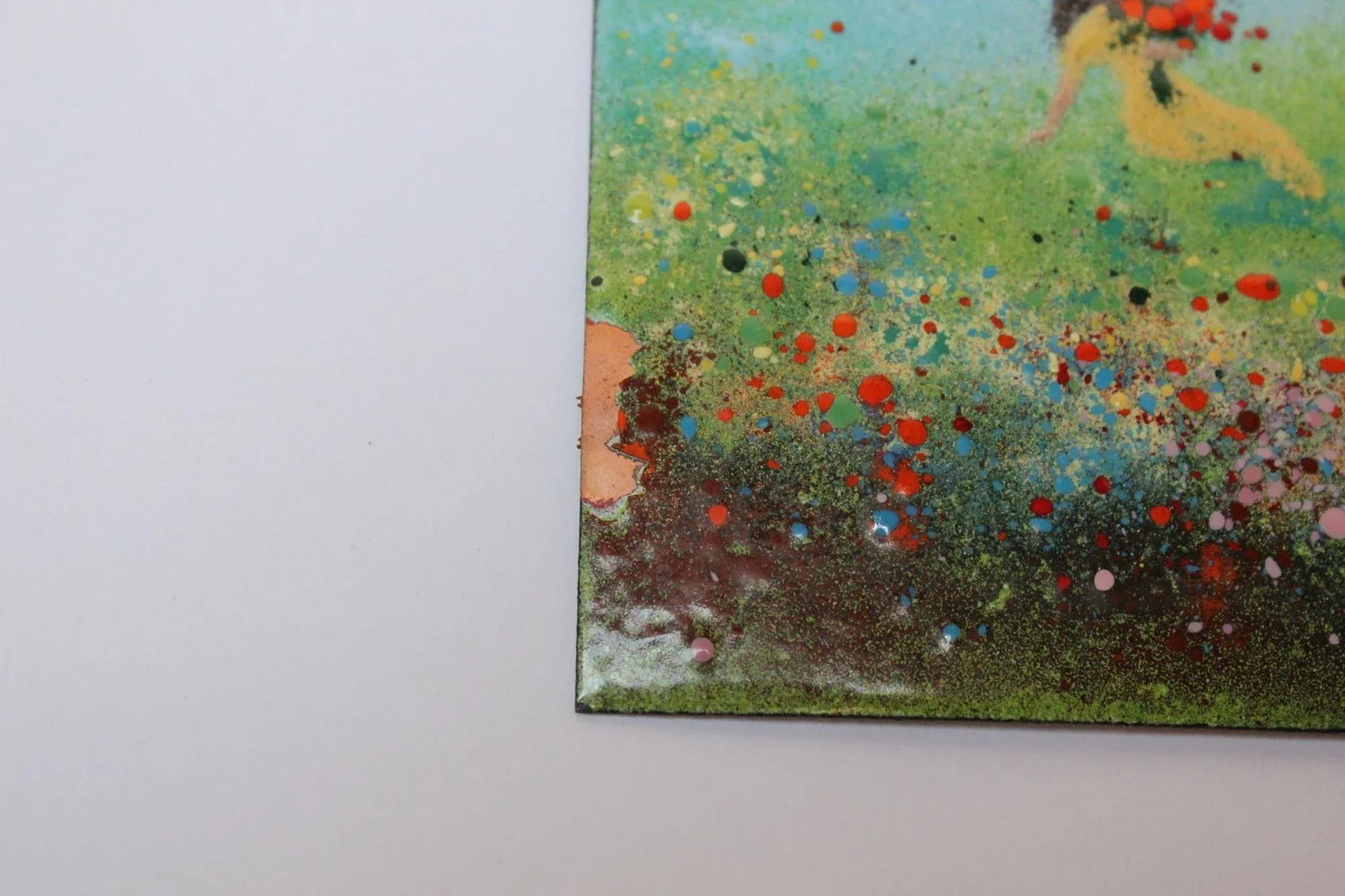 Mid-Century Enamel on Copper Landscape Painting/Plaque by Fleming - 8