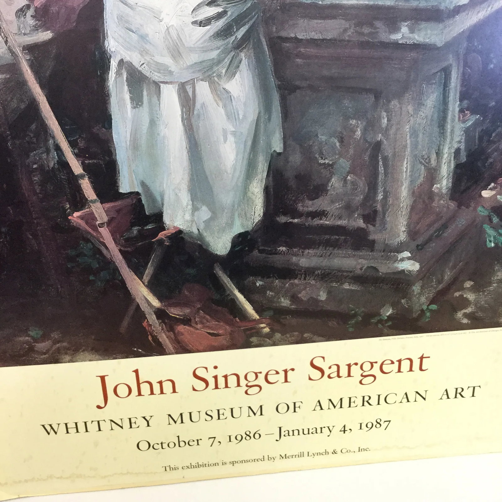 Original Poster of John Singer Sargent 1986 - 2