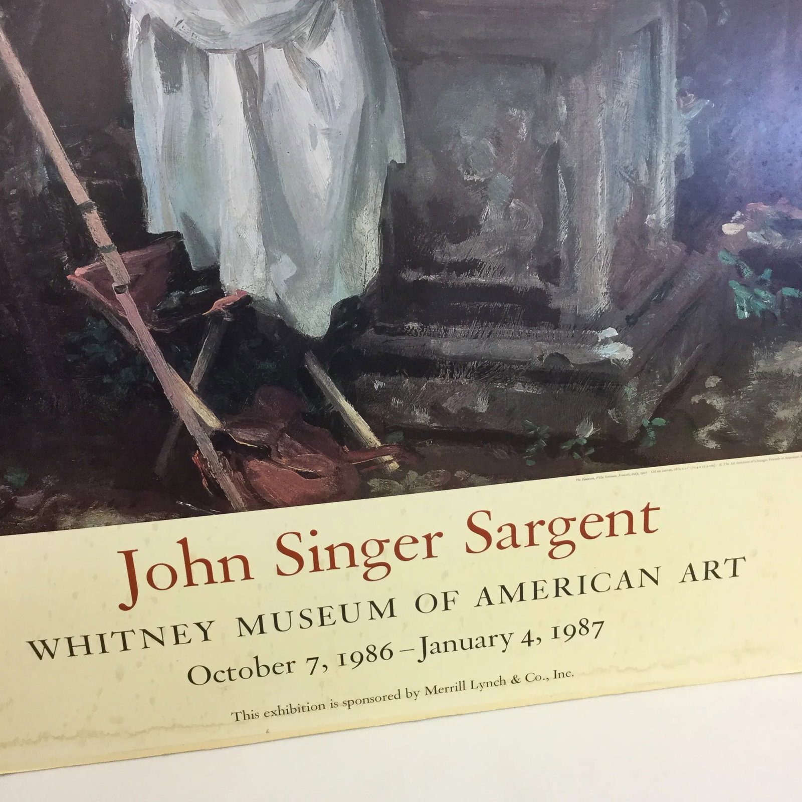 Original Poster of John Singer Sargent 1986 - 7