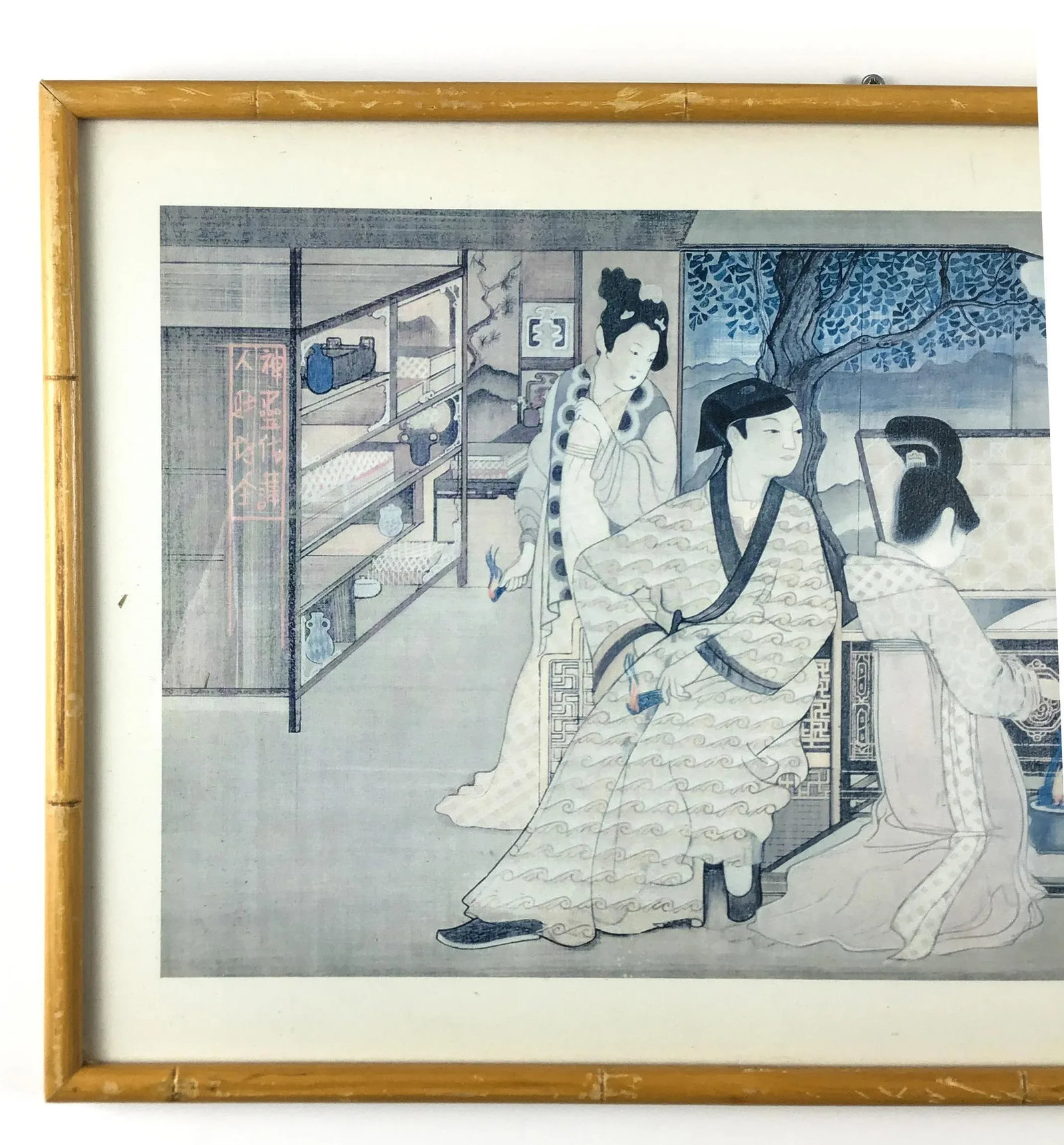 Mid Century Framed Japanese Woodblock Print - 2