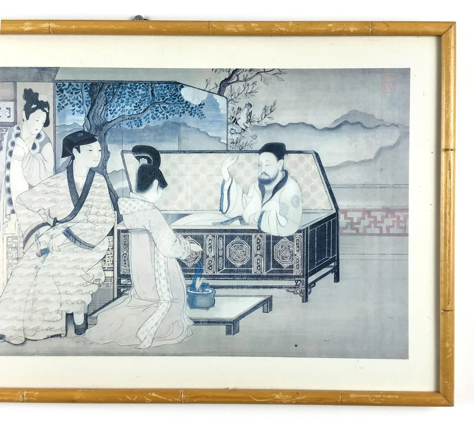 Mid Century Framed Japanese Woodblock Print - 3