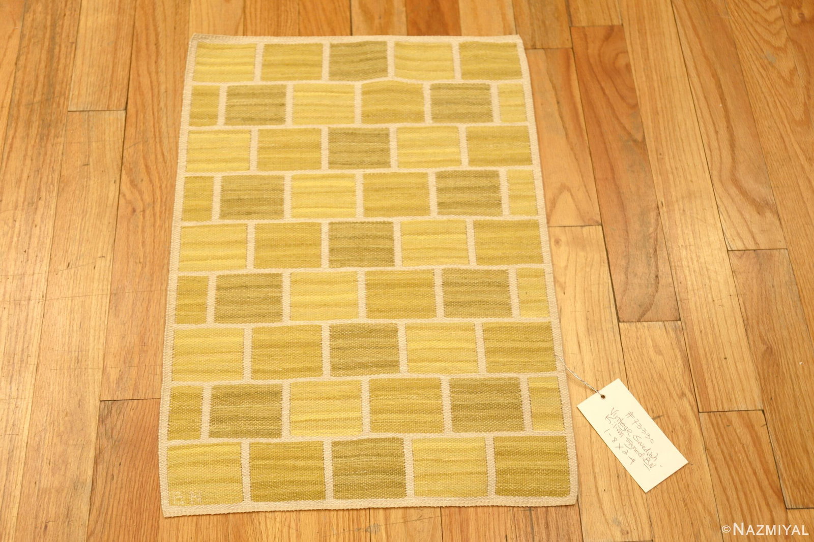 Nazmiyal Collection Vintage Swedish Barbro Nilsson Signed Kilim Rug - 2