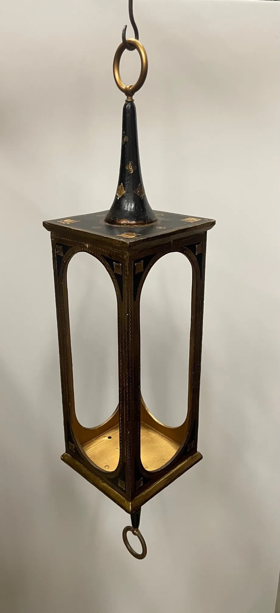 Ebonized & Gilt Venetian Hanging Lanterns -A Pair - 2