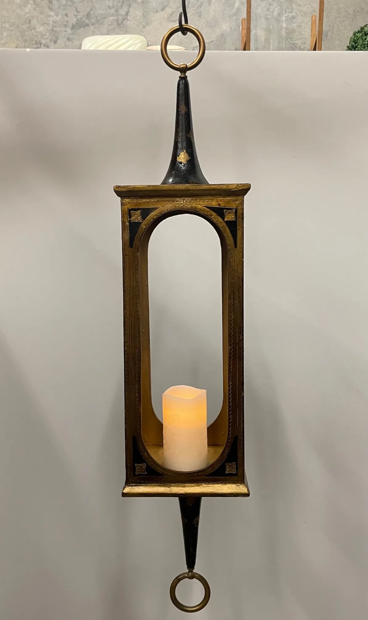 Ebonized & Gilt Venetian Hanging Lanterns -A Pair - 3