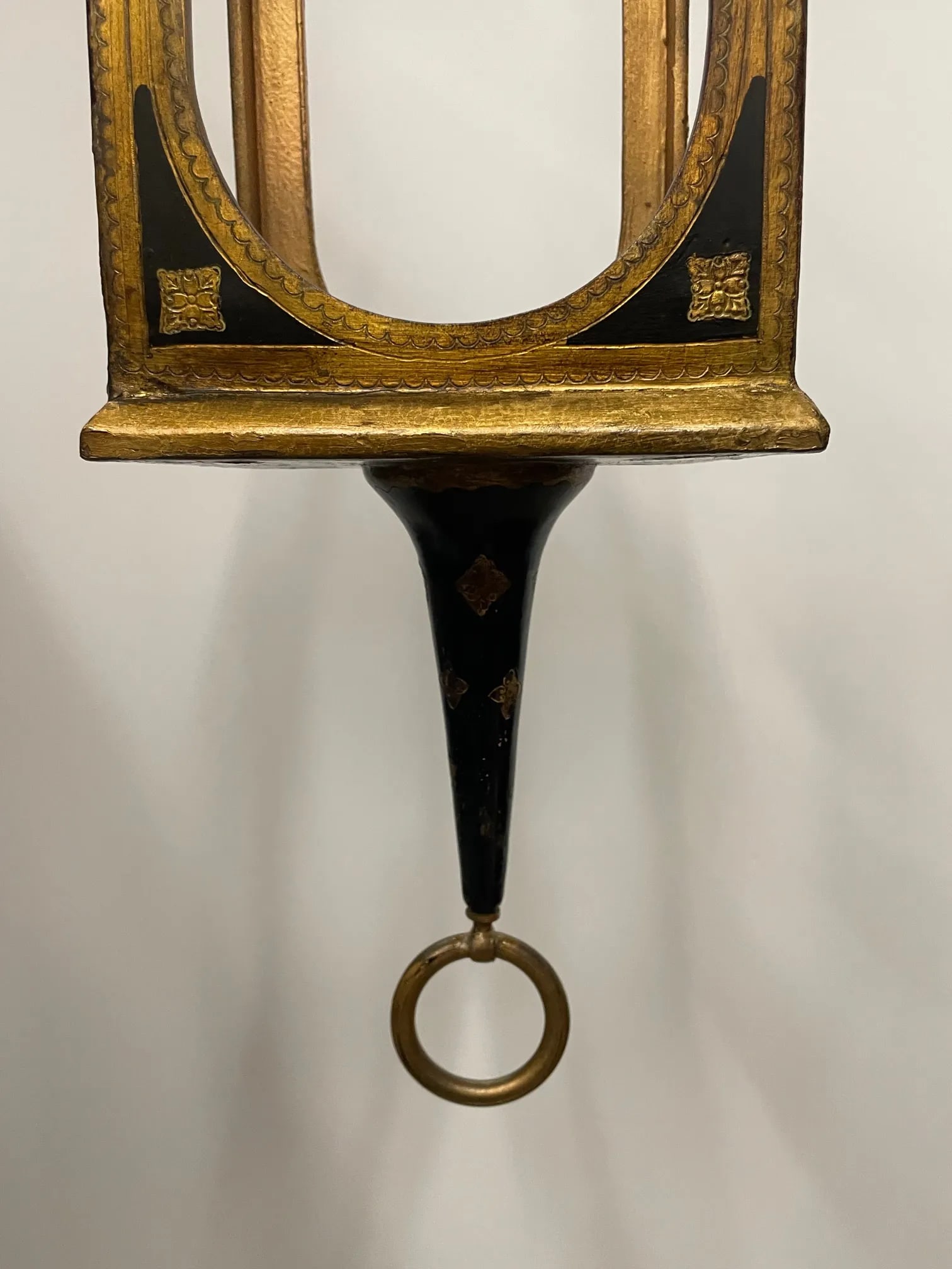 Ebonized & Gilt Venetian Hanging Lanterns -A Pair - 5