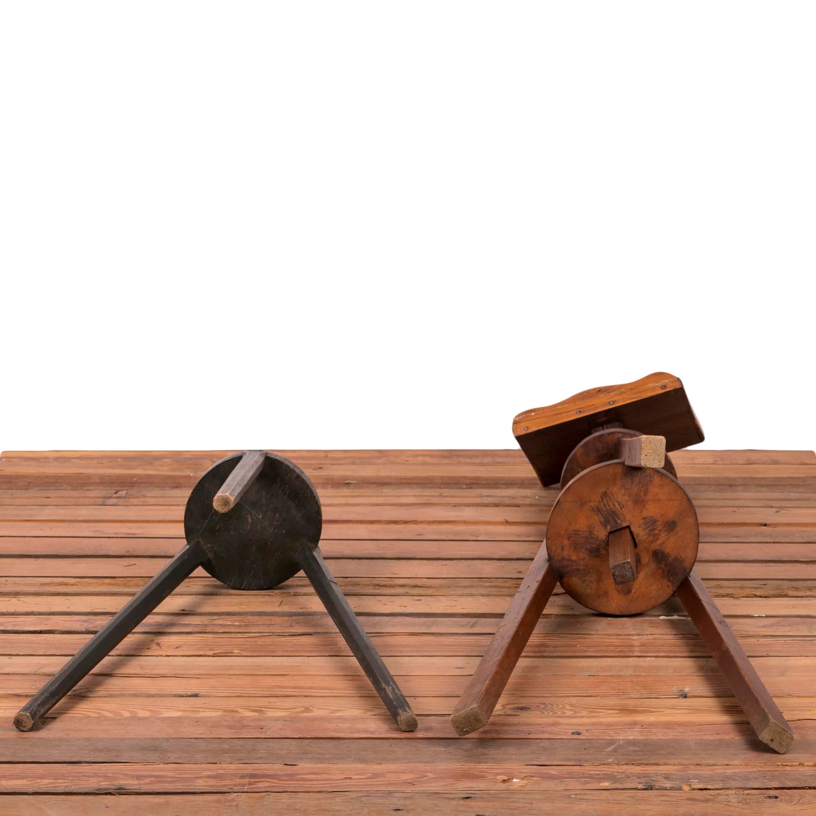 American Primitive Pine Easel & Stand, 19th Century - 8