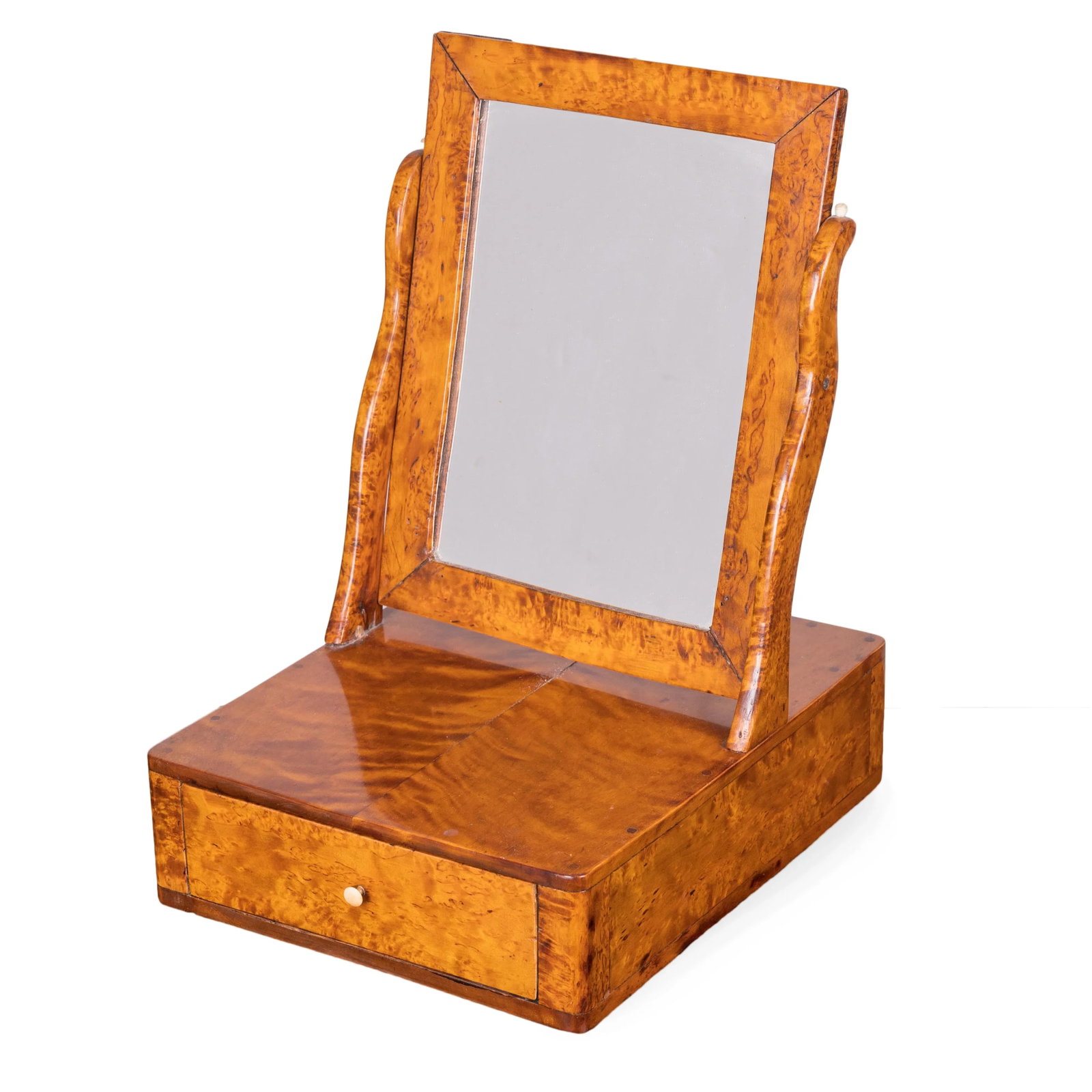 Swedish Karelian Burl Dressing Mirror, 19th Century - 10