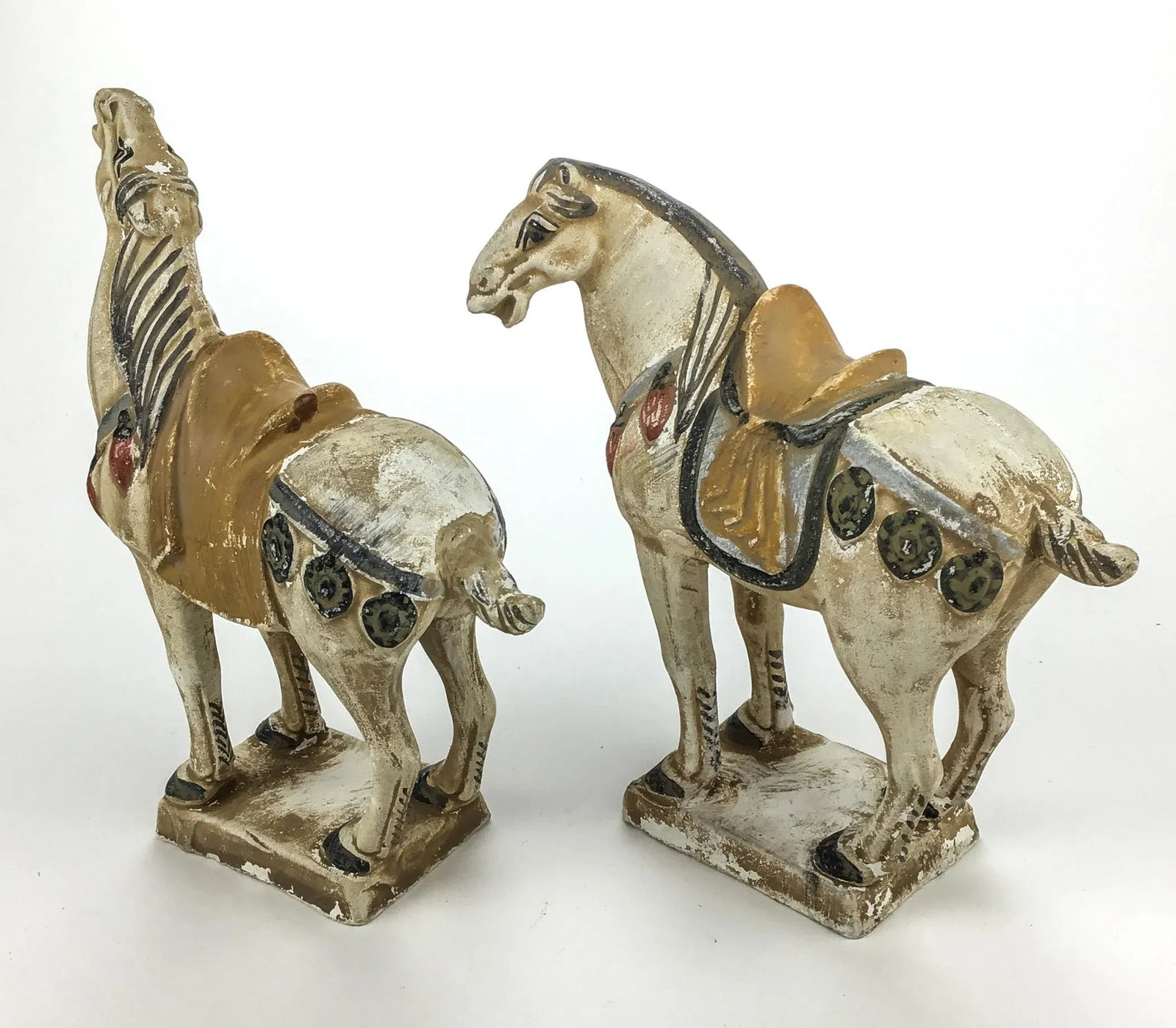 Miniature Antique Pair of Terra Cotta Tang Horses - 11