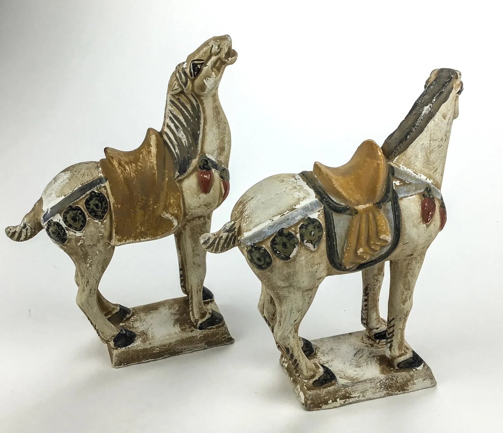 Miniature Antique Pair of Terra Cotta Tang Horses - 2