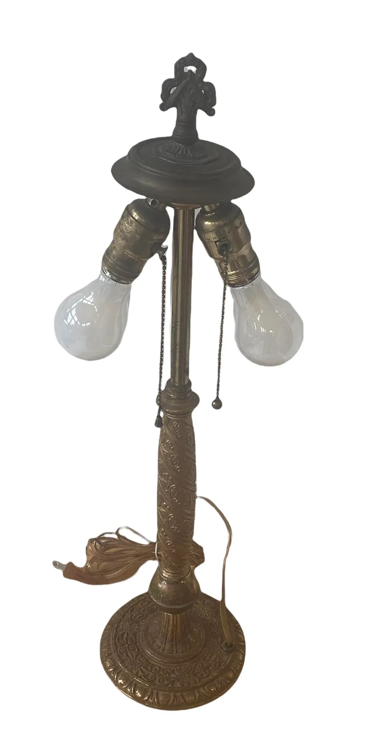 1920's L. D. Bloch Brass and Bronze Plated Table Lamp - 4