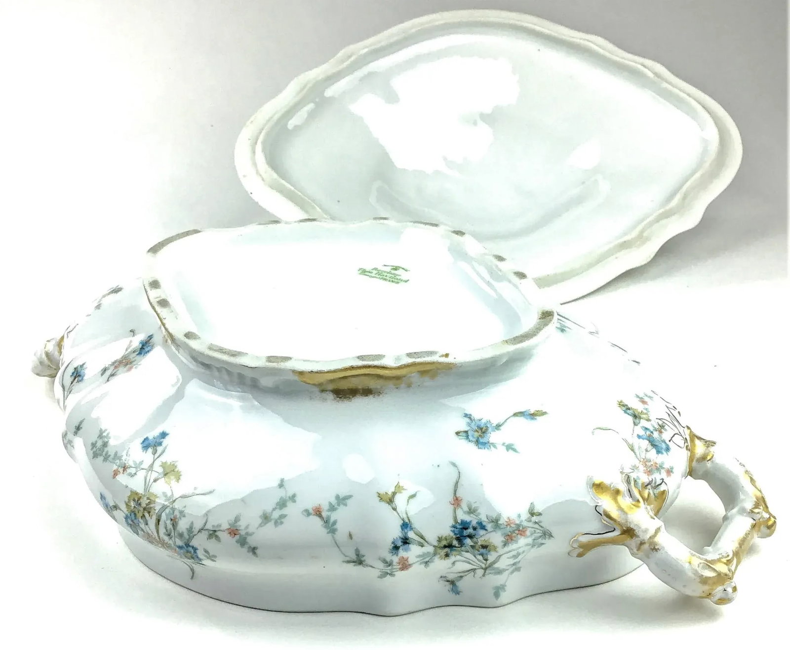 Vintage Porcelain Covered Casserole Serving Dish Theo Haviland Limoges France - 10