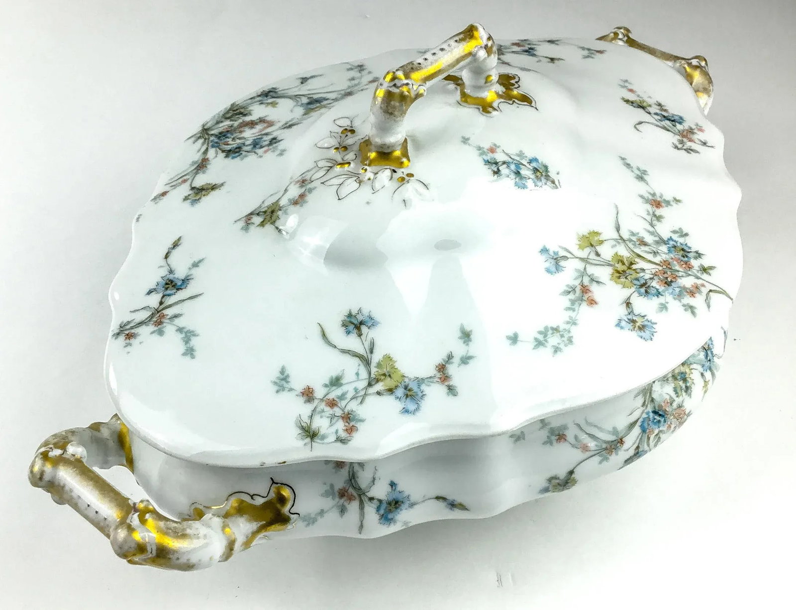 Vintage Porcelain Covered Casserole Serving Dish Theo Haviland Limoges France - 6
