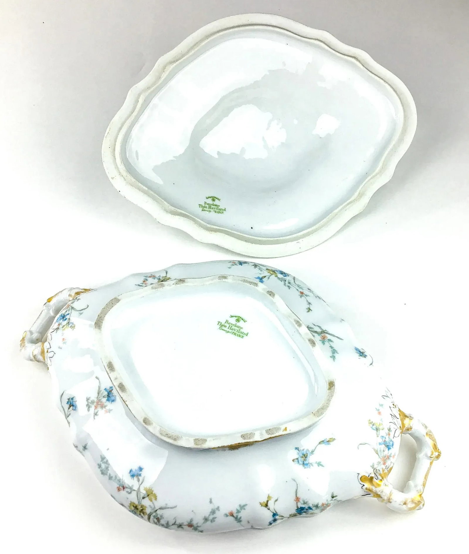 Vintage Porcelain Covered Casserole Serving Dish Theo Haviland Limoges France - 9