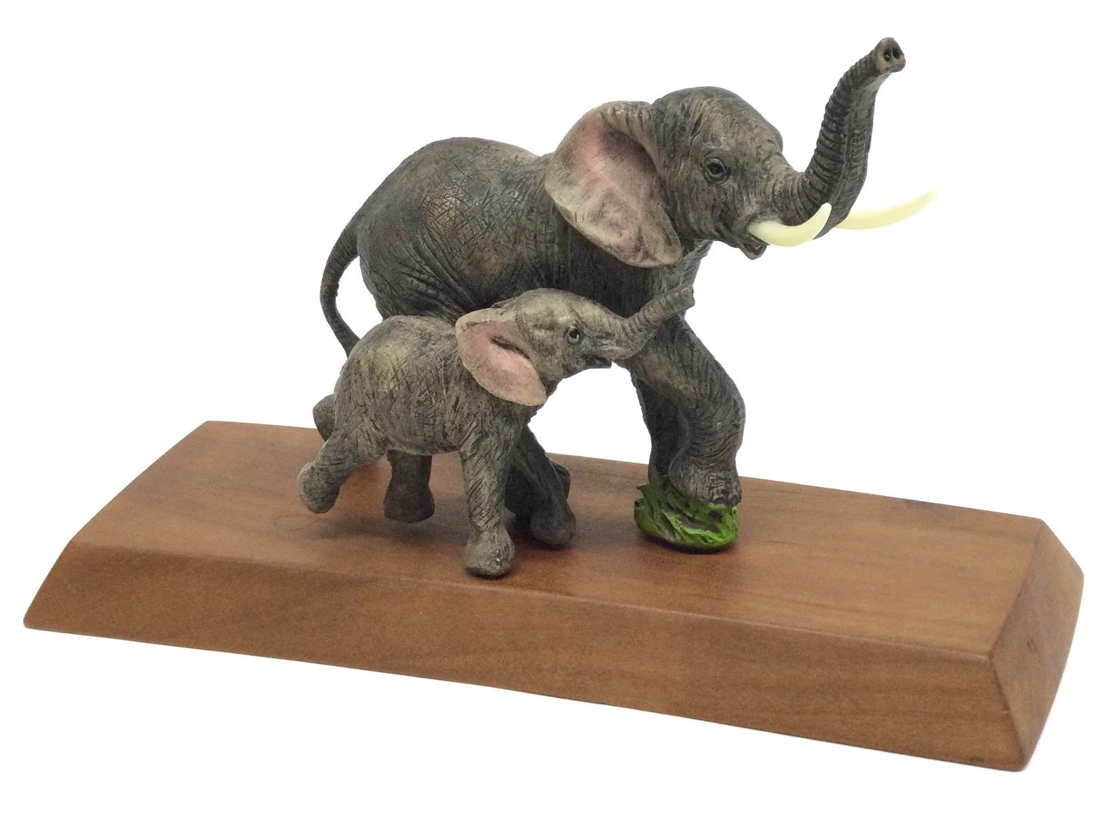 Vintage 1990's Maitland Smith High Quality Resin Elephant Sculpture - 2