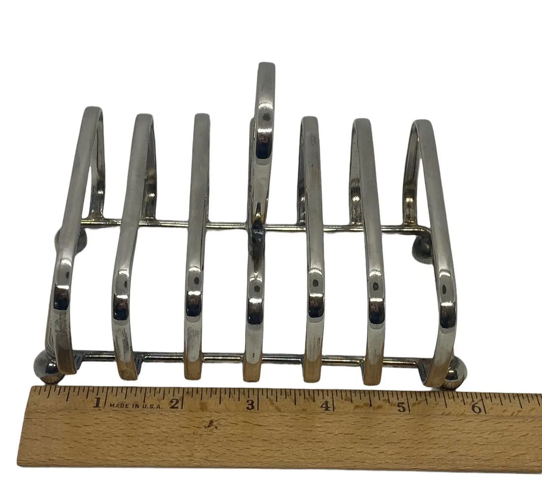 Mid 20th Century Silver Plate Toast Rack - 12
