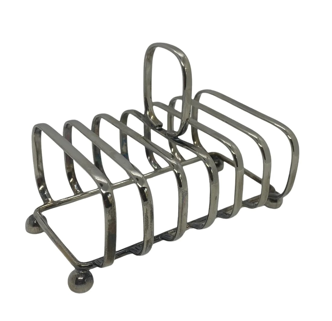 Mid 20th Century Silver Plate Toast Rack - 13