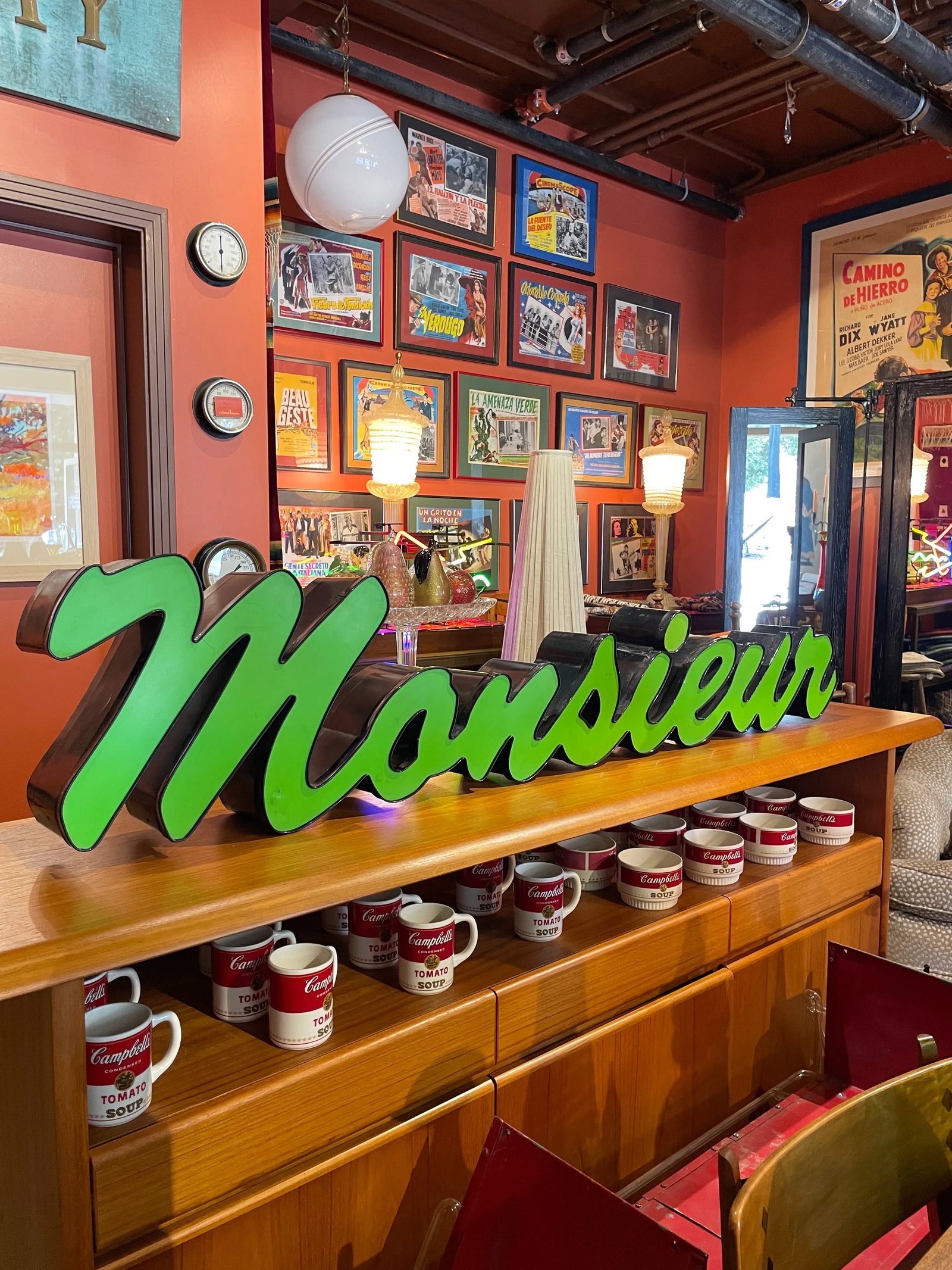 Mid Century "Monsieur" Sign - 2