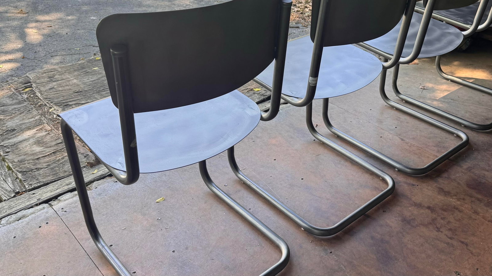Vintage Metal Schoolhouse Chairs Set of 5 From Restoration Hardware's Retired Collection - 4