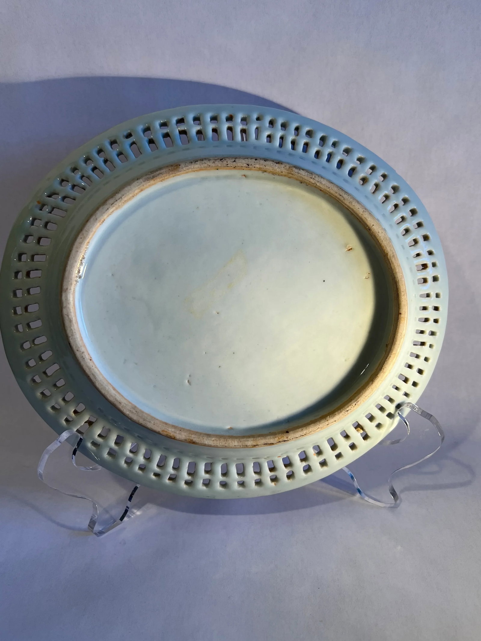 19th Century Chinese Rose Medallion Pierced Platter - 5