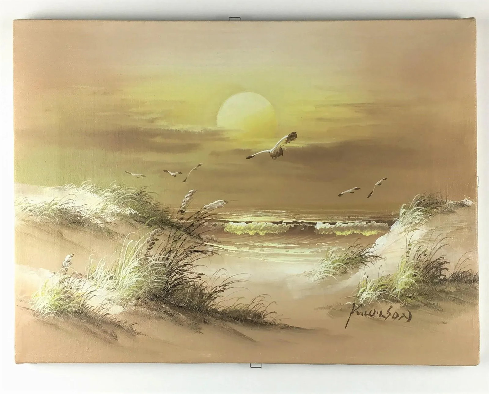 Original Artisan Signed Seascape Oil Painting on Canvas - 11