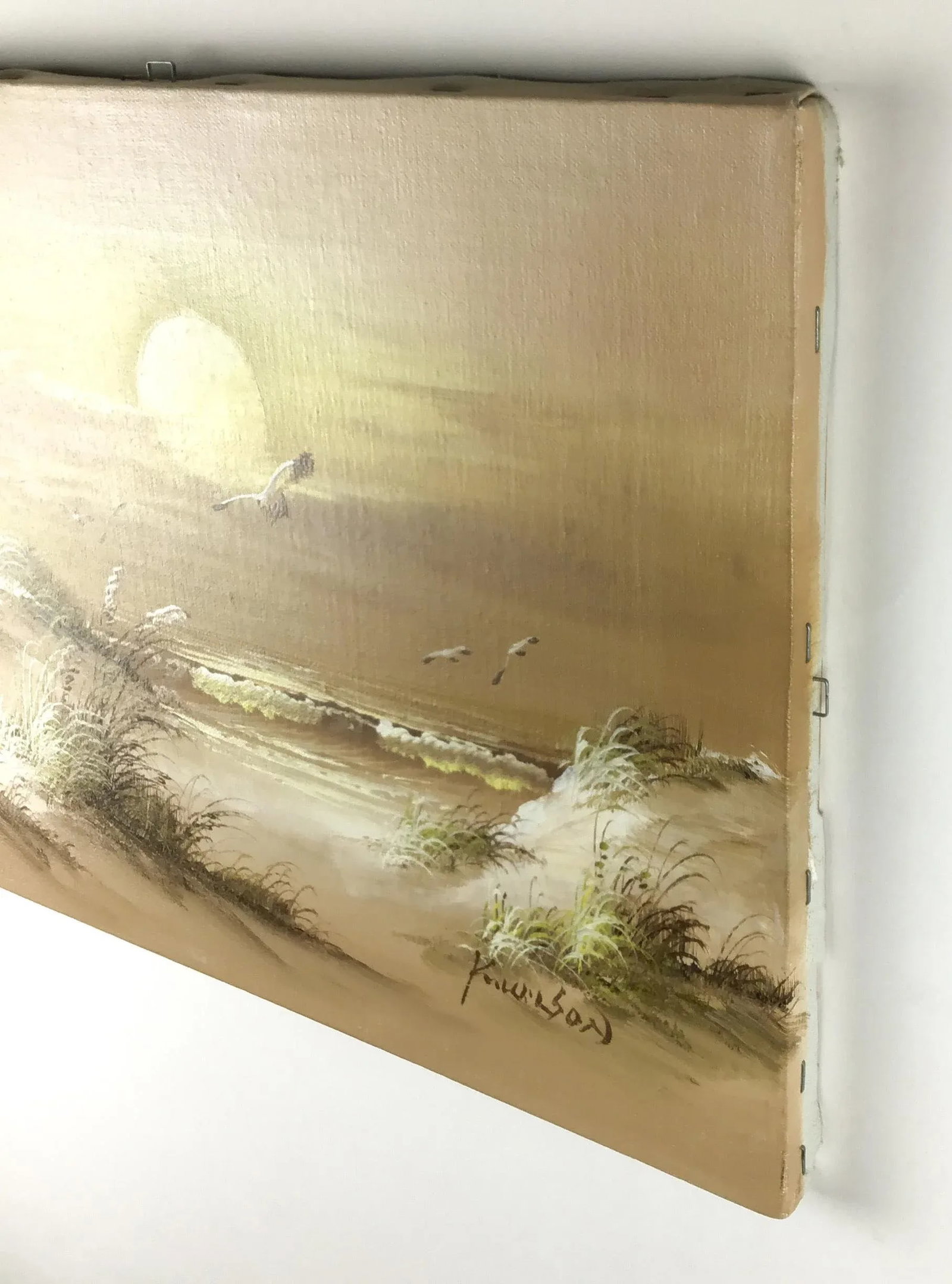 Original Artisan Signed Seascape Oil Painting on Canvas - 7