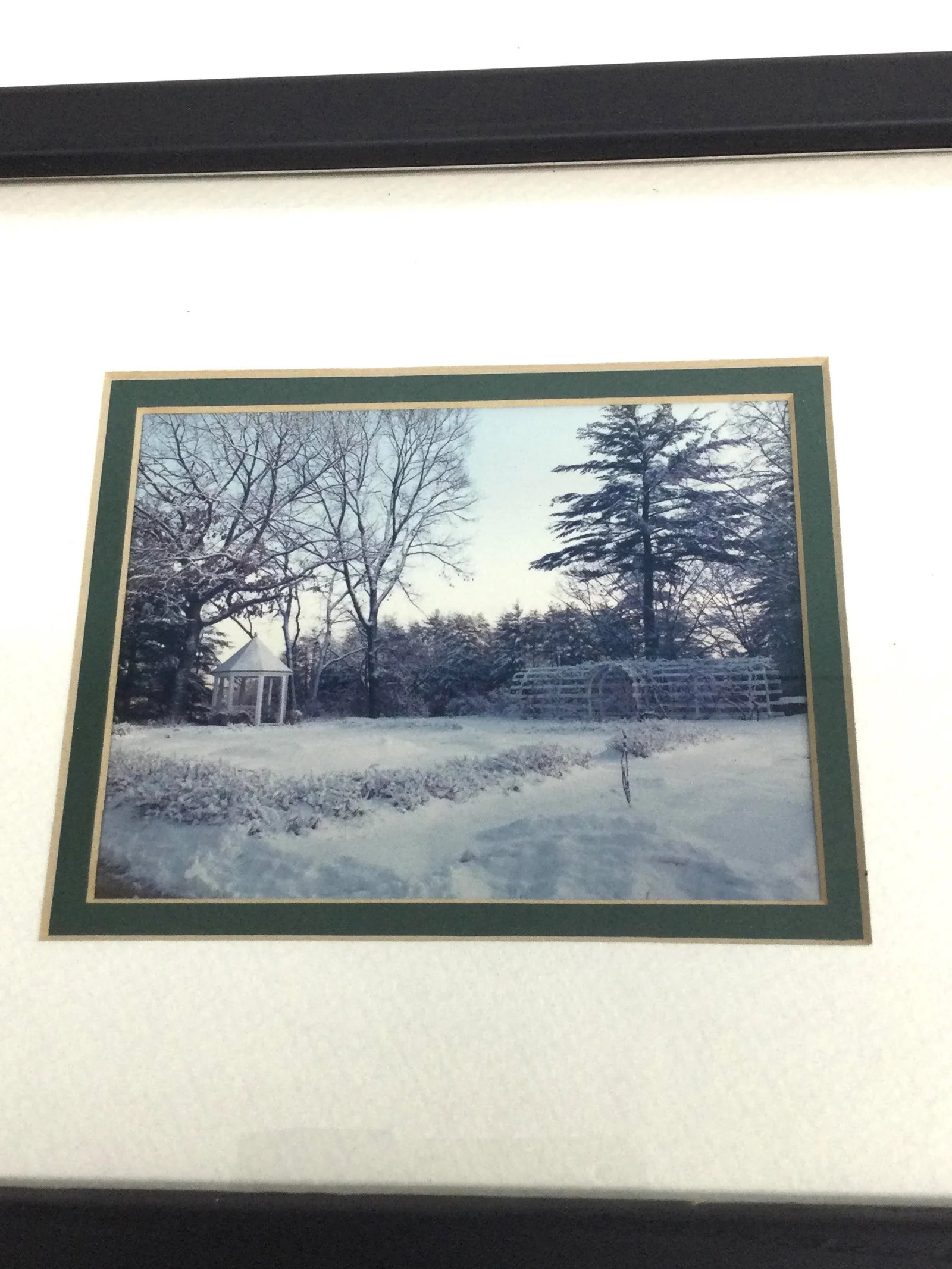 Vintage Set of Framed Photography Prints Scenic Winter Wonderland - 2