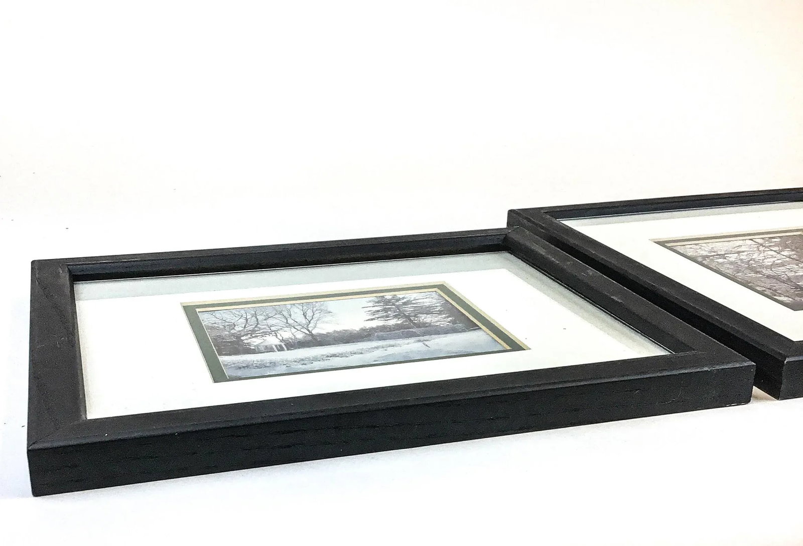 Vintage Set of Framed Photography Prints Scenic Winter Wonderland - 3