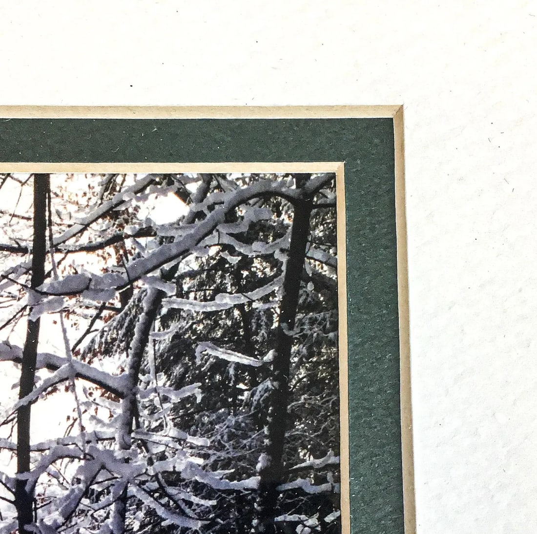 Vintage Set of Framed Photography Prints Scenic Winter Wonderland - 8