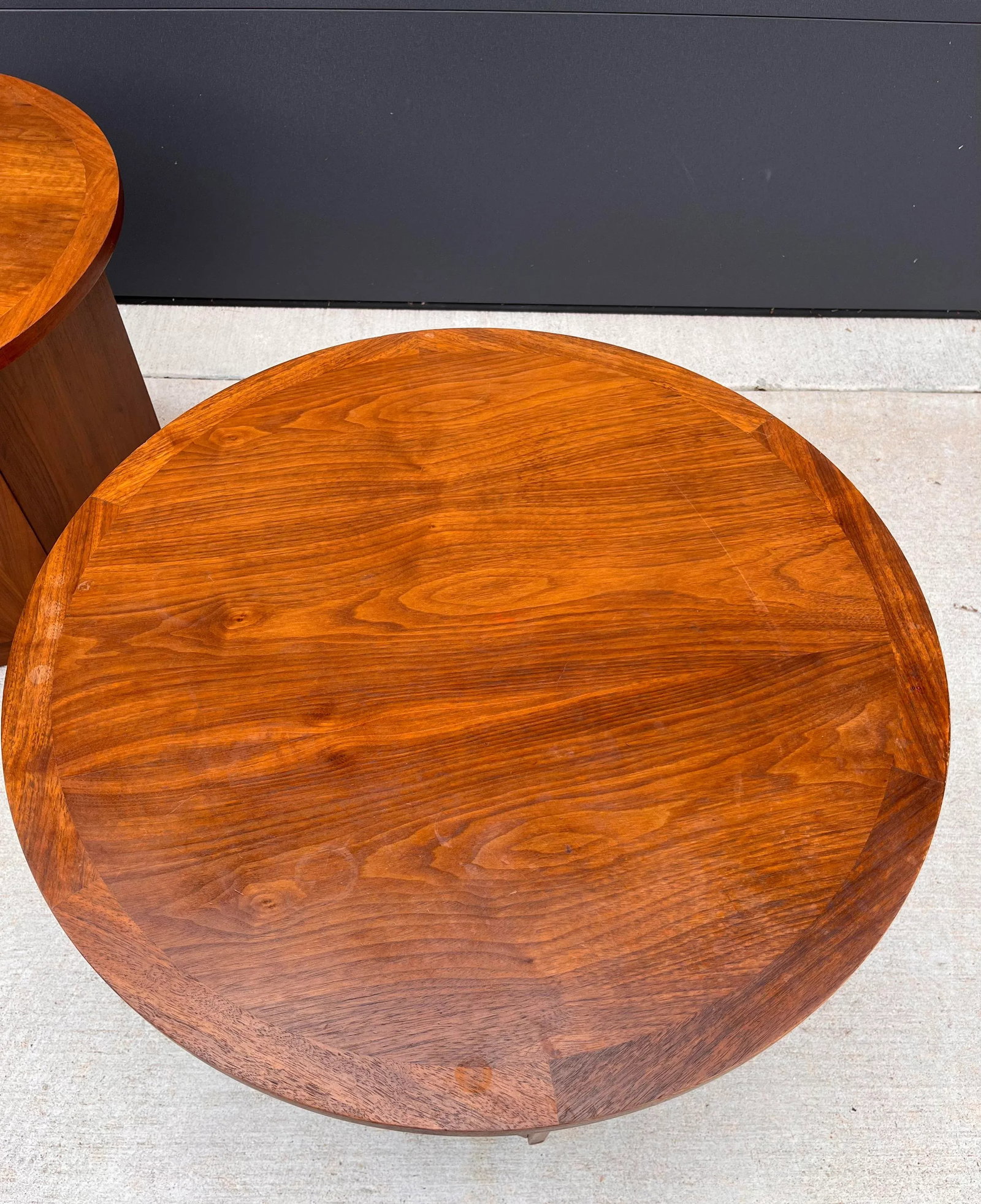 Pair of Mid Century Lane Furniture Hexagon Storage Side Tables - 7