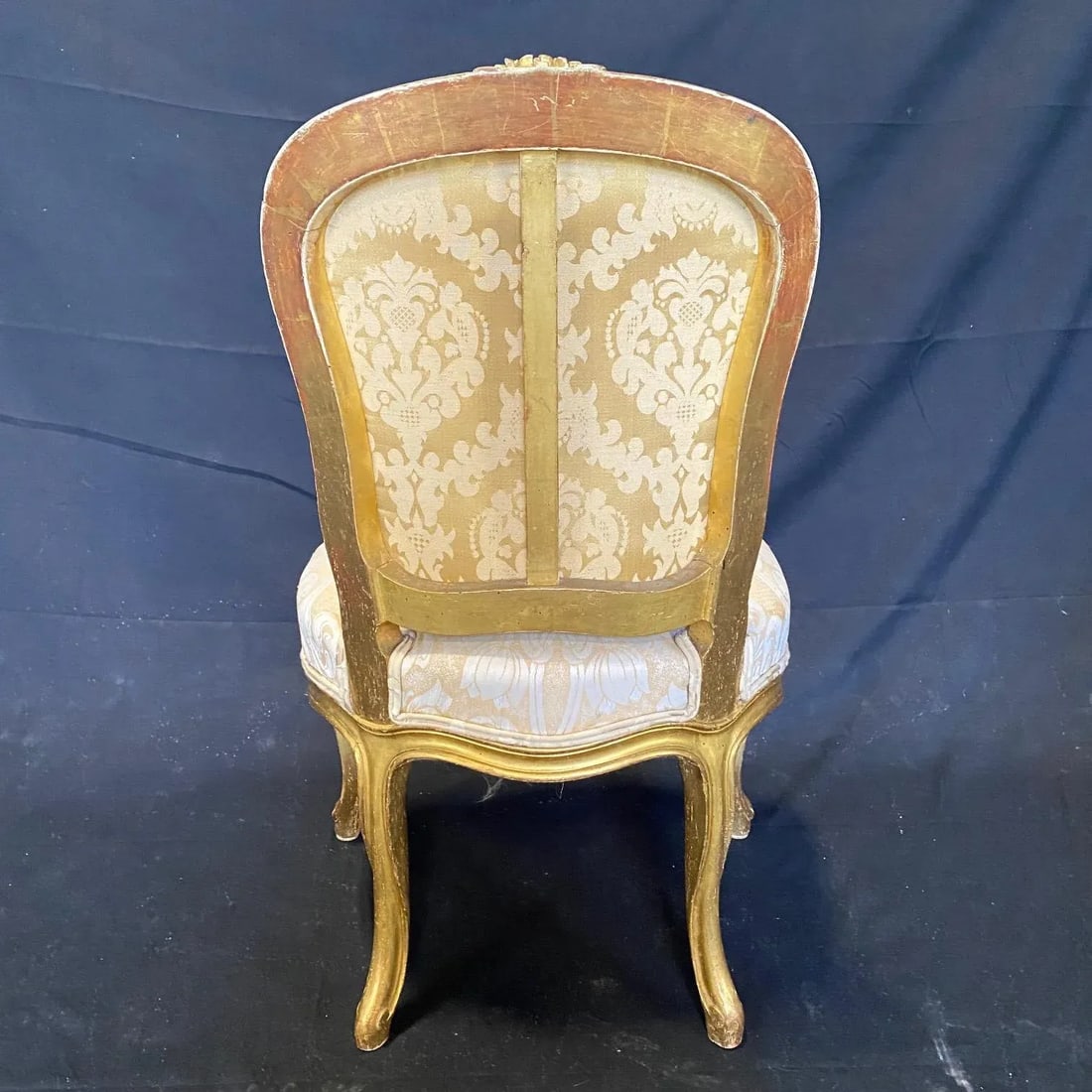 French Louis XV Gold Slipper Chairs -A Pair - 5