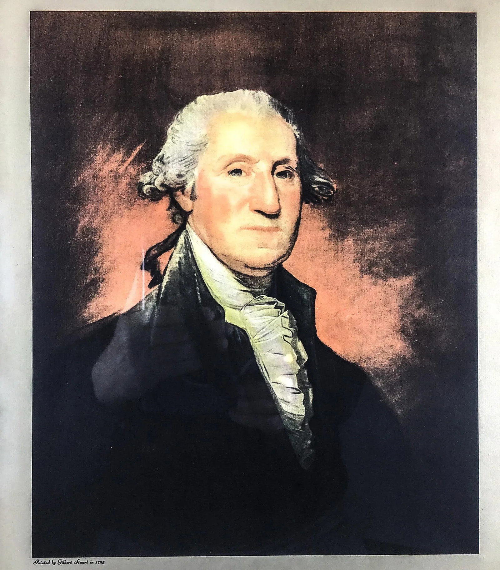 Offset Lithography Print of George Washington by Gilbert Stuart - 2