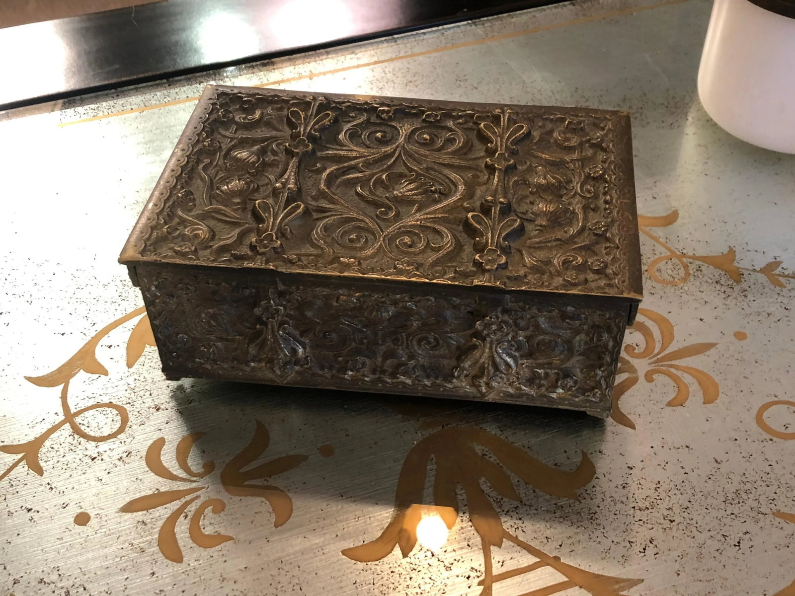 Bronze Antique Jewelry Box - 4