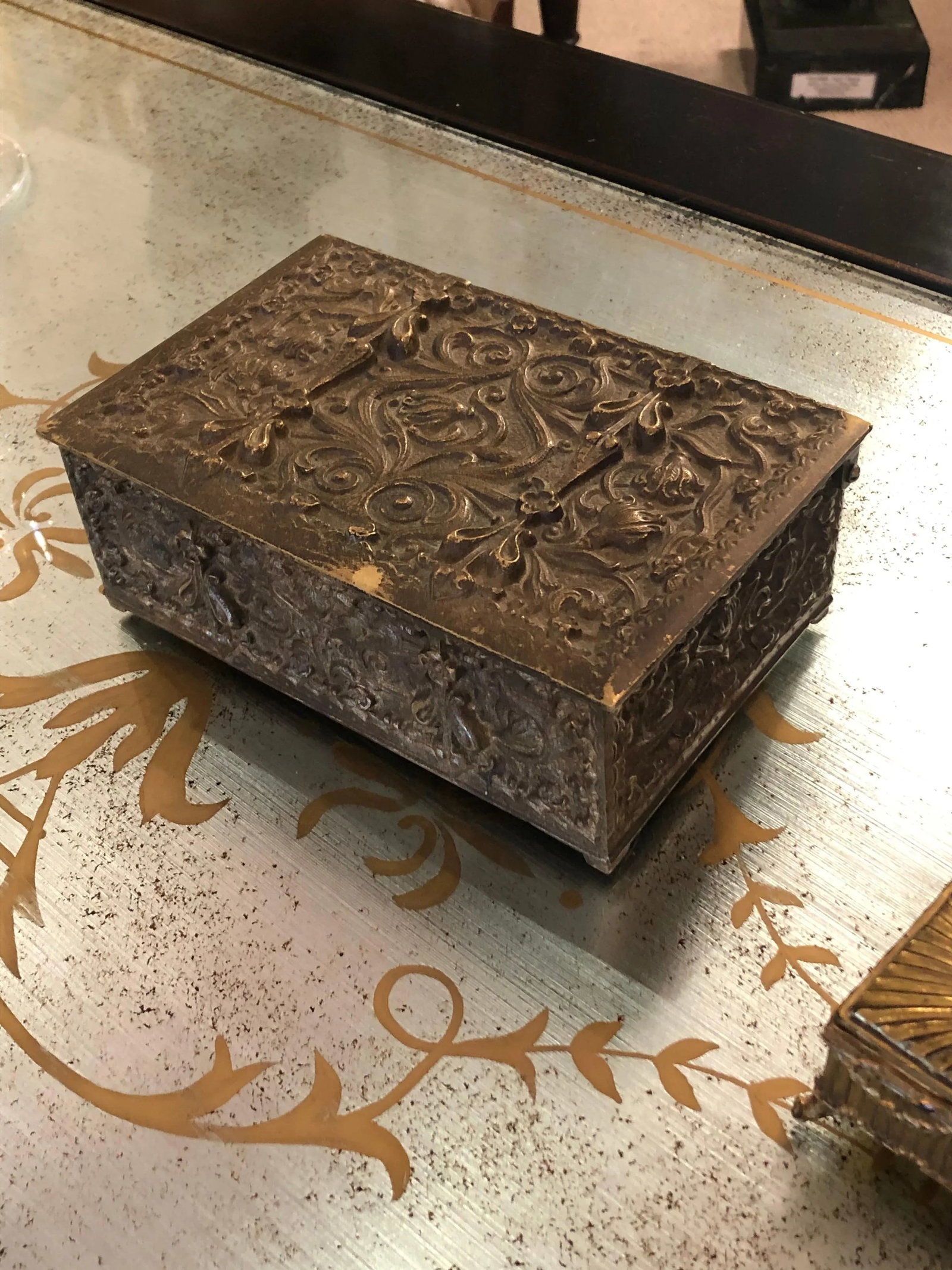 Bronze Antique Jewelry Box - 5