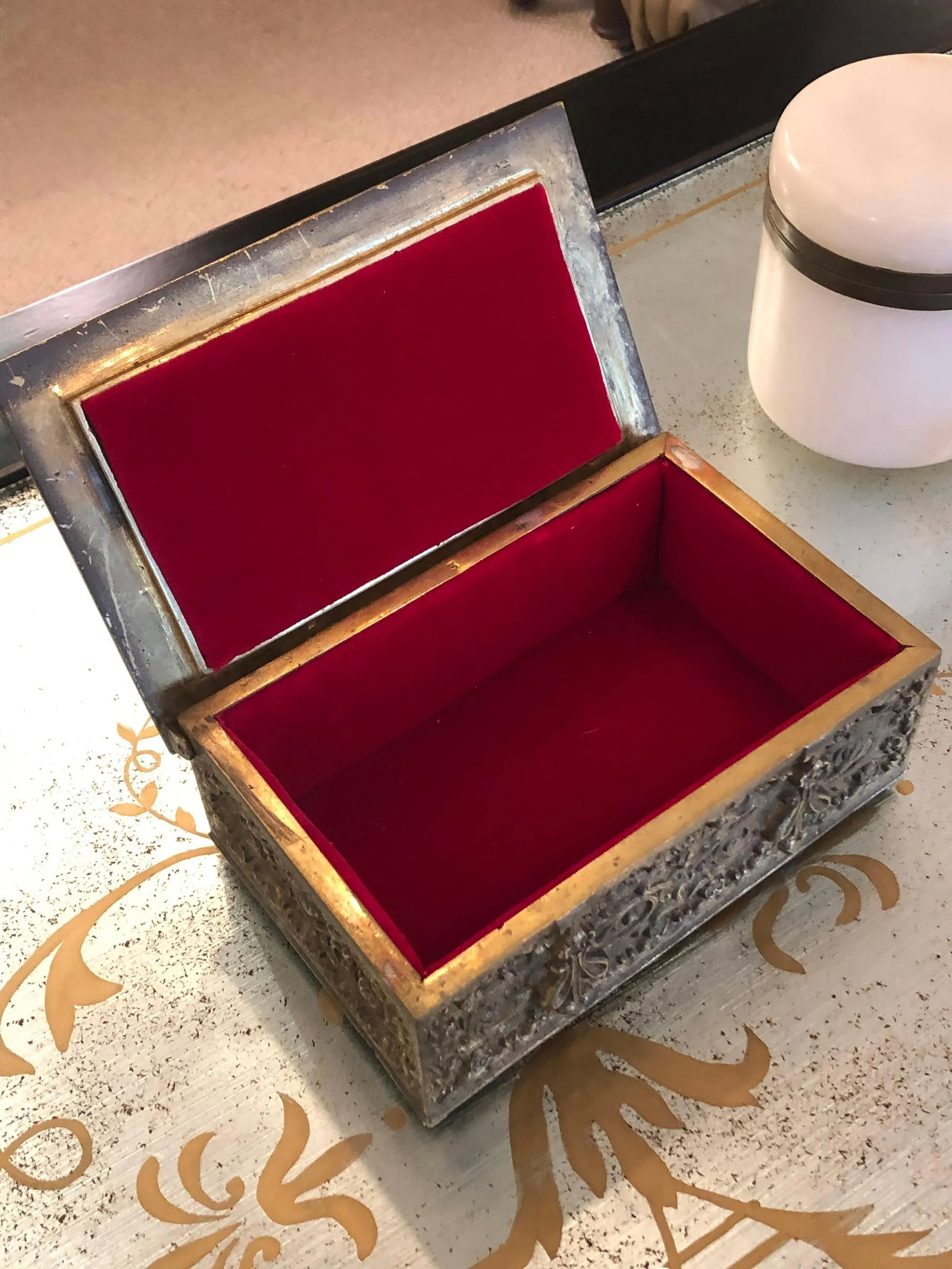 Bronze Antique Jewelry Box - 6
