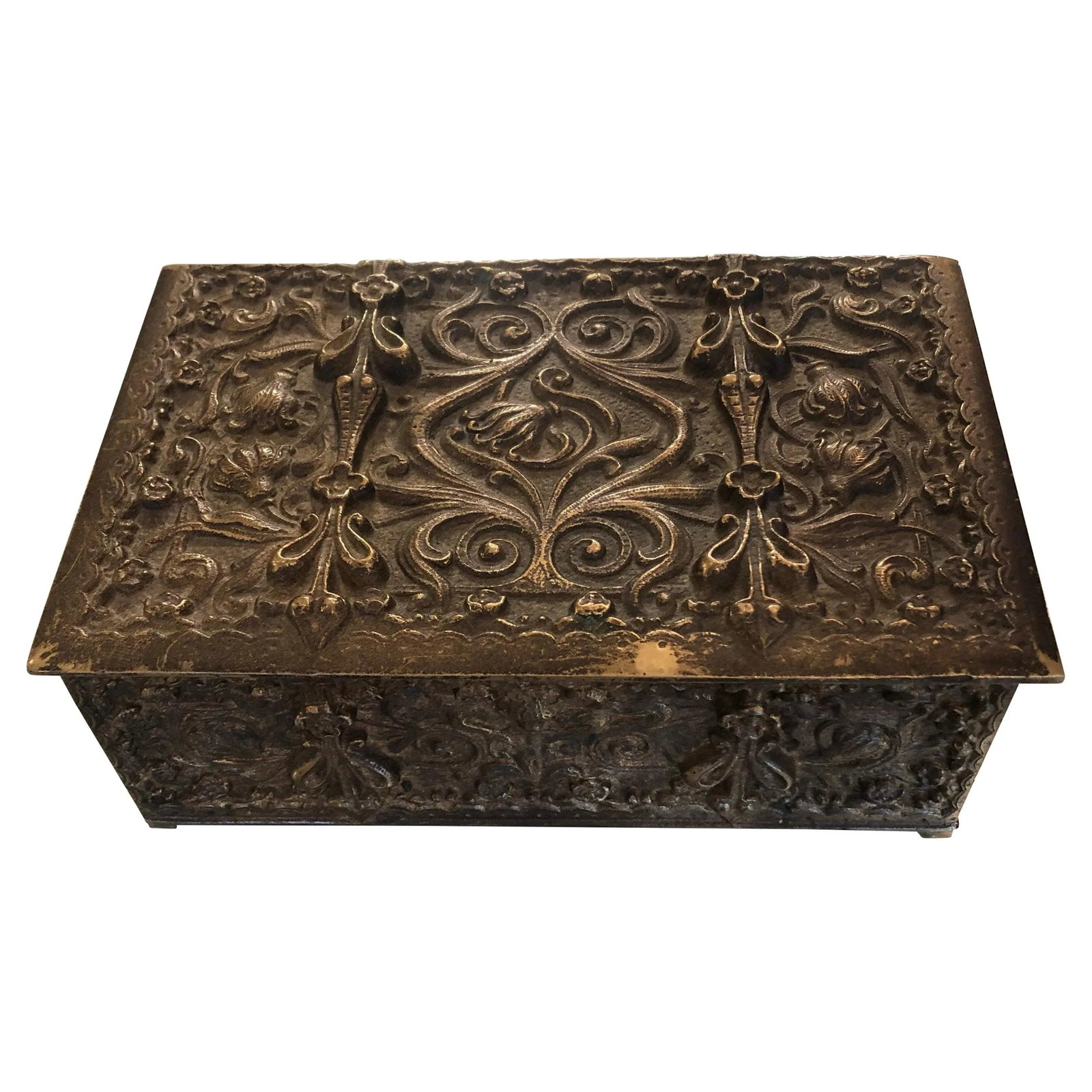 Bronze Antique Jewelry Box - 8