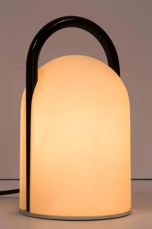 1980s Romolo Lanciani Brown and Glass 'Tender' Table Lamp for Tronconi - 3