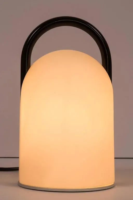 1980s Romolo Lanciani Brown and Glass 'Tender' Table Lamp for Tronconi - 4